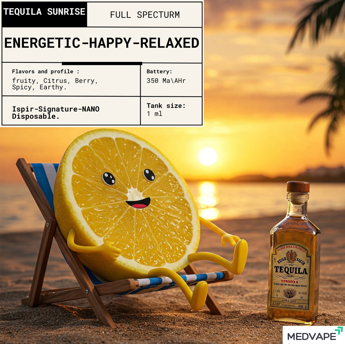 Tequila sunrise      Sativa dominant